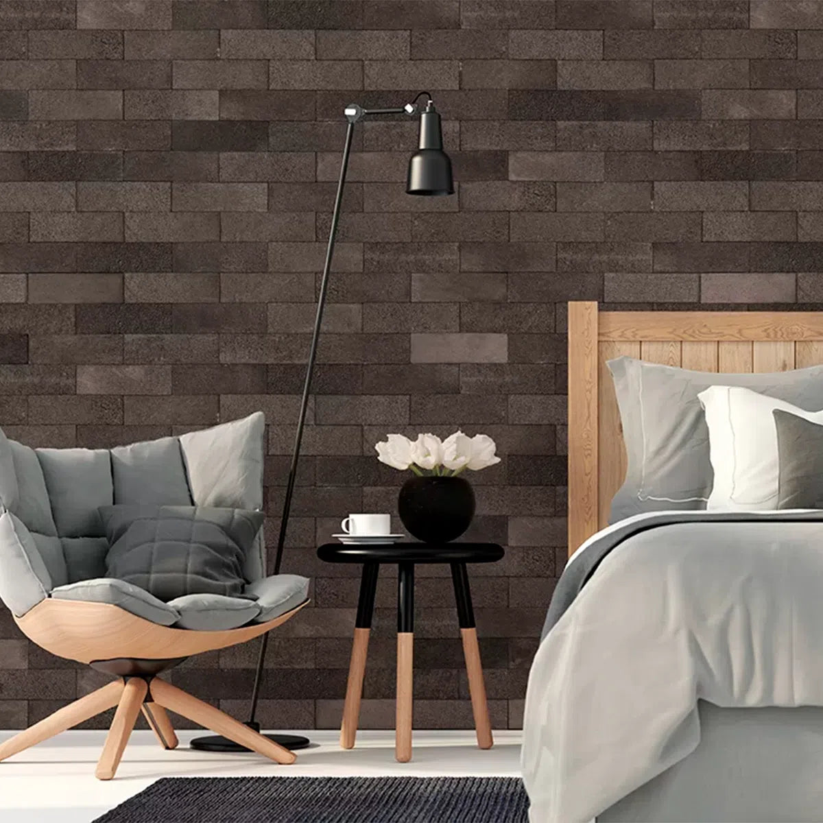 Pedra Hitam Lisa 7,5x23cm Lisa, caixa com 1,00 m²-Revestimento-BAHALI