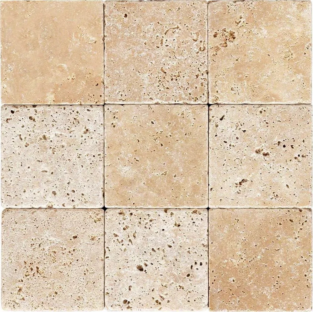 Travertino Anticato Light 10x10cm, caixa com 1,00m²-Revestimento-BAHALI