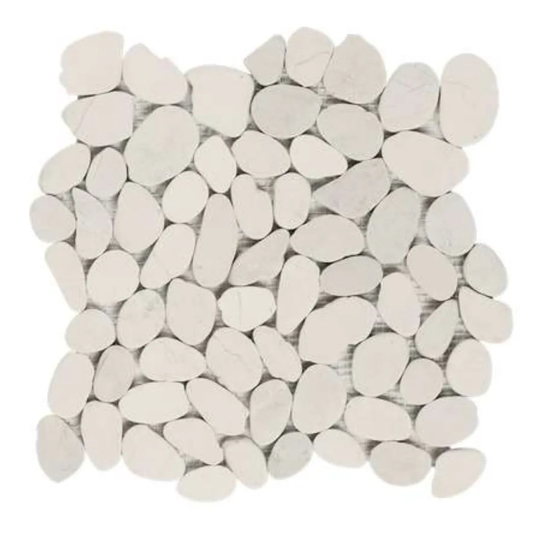 Placa Seixo Branco Sliced 30x30cm