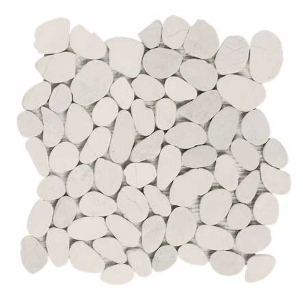 Placa Seixo Branco Sliced 30x30cm